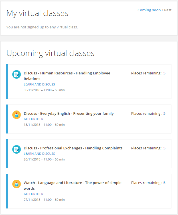 Virtual classes
